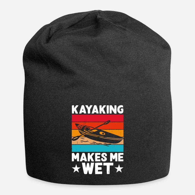 Kajak Kajakfahrer Kajaker - Jersey-Beanie - Schwarz