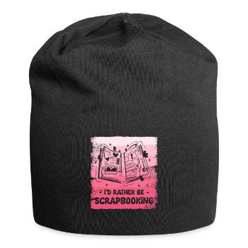 Ich wäre lieber Scrapbooking Scrapbook Crafter - Jersey-Beanie - Schwarz - Vorne