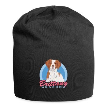Brittany Granny Spaniel Breton Chien d’arrêt Cadeau - Bonnet en jersey - noir - Devant