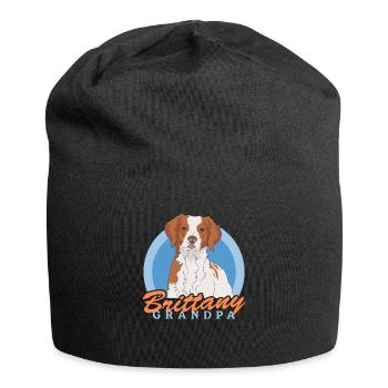 Brittany Opa Epagneul Breton Vorstehhund Geschenk - Jersey-Beanie - Schwarz - Vorne