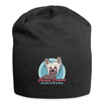 Chinese Crested Hundemama Schopfhund Geschenk - Jersey-Beanie - Schwarz - Vorne
