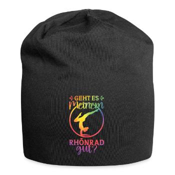 Rhönrad Turnen Radgymnastik - Spruch Geschenk - Jersey-Beanie - Schwarz - Vorne
