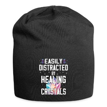 Funny Gemstone Chakra Healer Spiritual - Jersey Beanie - black - Front