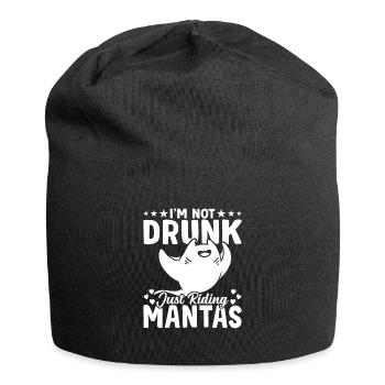 Raies manta Chevauchée Raies Manta Amateurs de raies manta - Bonnet en jersey - noir - Devant
