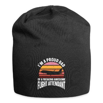 Flugbegleiter Papa Stewardess Flugbegleiter - Jersey-Beanie - Schwarz - Vorne