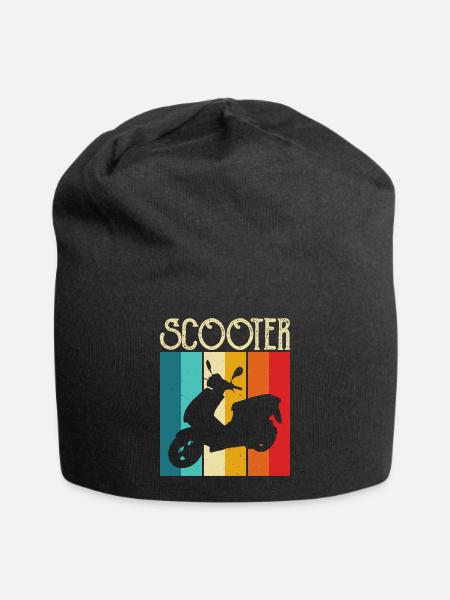 Roller Rollerfahrer Motorroller - Jersey-Beanie - Schwarz