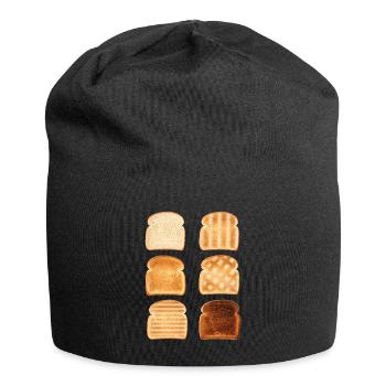 Toast Types Bread Toast Breakfast - Jersey Beanie - black - Front