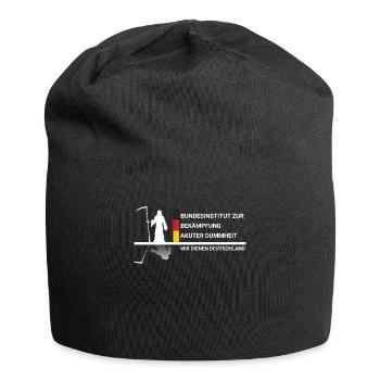 Bundesinstitut zur Bekämpfung von Dummheit - Jersey-Beanie - Schwarz - Vorne
