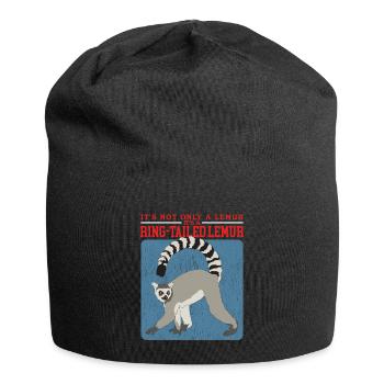 Lemur Ring-tailed lemurs Ringed Tail Lemure Gift - Jersey Beanie - black - Front