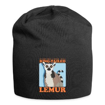 Lemur Ringed Tail Ringed Lemur Gift - Jersey Beanie - black - Front