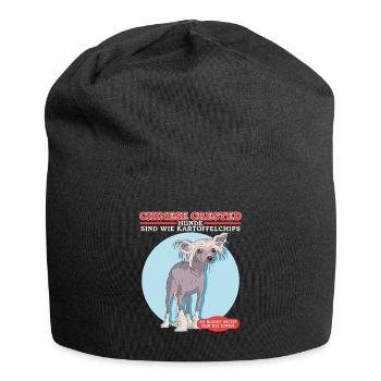 Chinese Crested Chinesischer Schopfhund Geschenk - Jersey-Beanie - Schwarz - Vorne