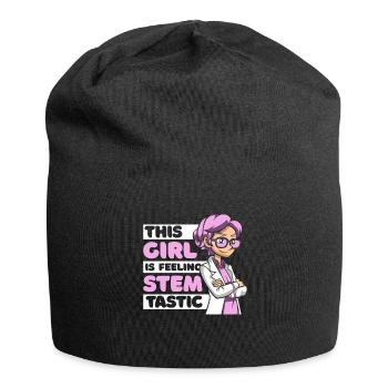Dieses Mädchen fühlt sich Stemtastic MINT-Wissenschaftlerin - Jersey-Beanie - Schwarz - Vorne