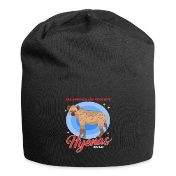 Hyène tachetée Hyène Hyène Cadeau - Bonnet en jersey - noir - Devant