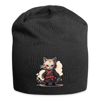 Jeu d’épée japonais Samurai Kitty - Bonnet en jersey - noir - Devant