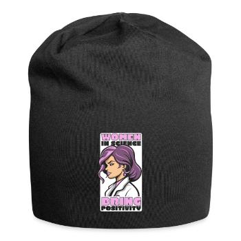 Women In Science Bring Positivity STEM Scientist - Jersey Beanie - black - Front