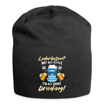 Lederhosn Ned mei Gschmack Trachten Shirt - Jersey-Beanie - Schwarz - Vorne