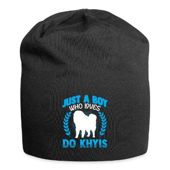 Garçon aimant faire Khyi Mastiff tibétain - Bonnet en jersey - noir - Devant