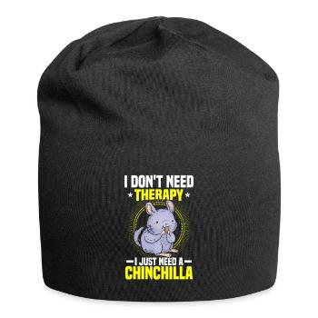 Brauche nur Chinchilla Nagetier Wollmaus - Jersey-Beanie - Schwarz - Vorne