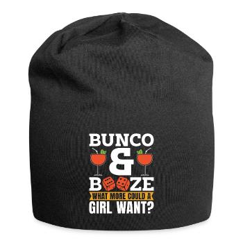 Bunco & Booze What More Could Game Night Gambling - Jersey Beanie - black - Front