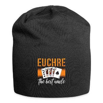 Euchre Le meilleur oncle Cartes à jouer Euchre Player - Bonnet en jersey - noir - Devant