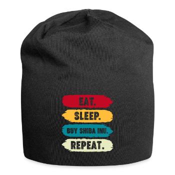 Krypto Kryptowährung - Jersey-Beanie - Schwarz - Vorne