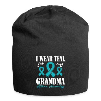 Ich Trage Teal Für Meine Oma Unterstützung Des - Jersey-Beanie - Schwarz - Vorne