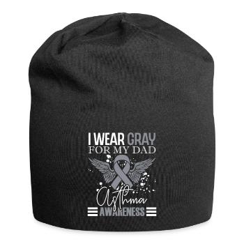 Asthma-krieger Ich Trage Grau Für Meine Mutter - Jersey-Beanie - Schwarz - Vorne