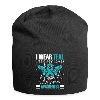 Asthma-krieger Ich Trage Teal Für Meine Mutter - Jersey-Beanie - Schwarz - Vorne