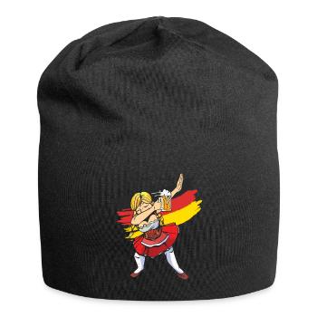 Trachten Shirt Frauen Bierfan - Jersey-Beanie - Schwarz - Vorne