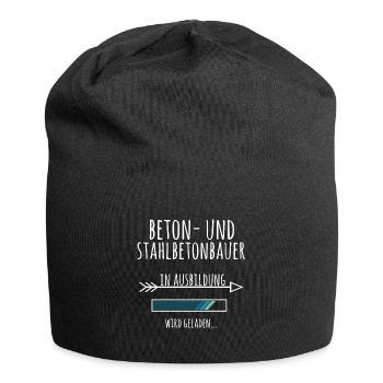 Beton und Stahlbetonbauer Ausbildung Geschenk - Jersey-Beanie - Schwarz - Vorne