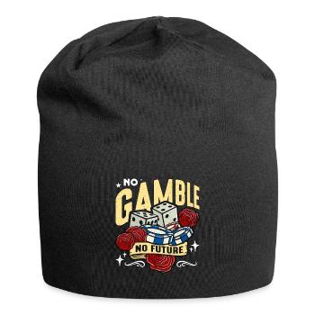 Poker Dice No Gamble No Future Card Game Dices - Jersey Beanie - black - Front