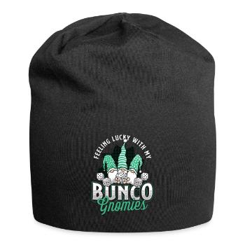 Bunco Feeling Lucky With My Party Game Bunco Lover - Jersey Beanie - black - Front