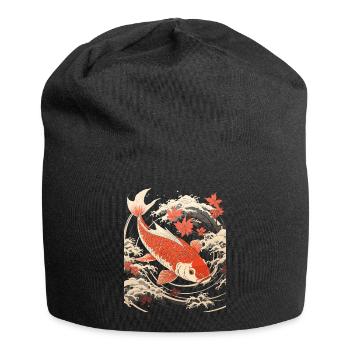 Traditional Japanese Koi Fish - Jersey Beanie - black - Front