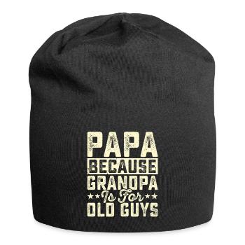 Papa Fête des pères Grand-père - Bonnet en jersey - noir - Devant
