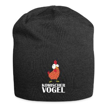 Komischer Vogel - Jersey-Beanie - Anthrazit - Vorne