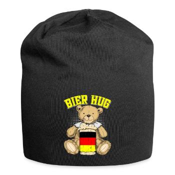 Bier Hug Deutschland Bierliebhaber Teddybär - Jersey-Beanie - Schwarz - Vorne
