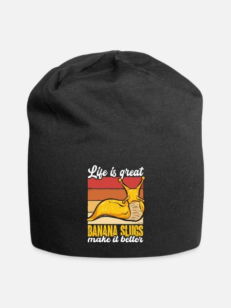 Bananenschnecke Schnecke - Jersey-Beanie - Schwarz