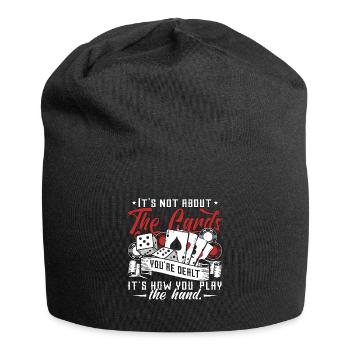 Dés de poker Il ne s’agit pas des cartes que vous jouez - Bonnet en jersey - noir - Devant