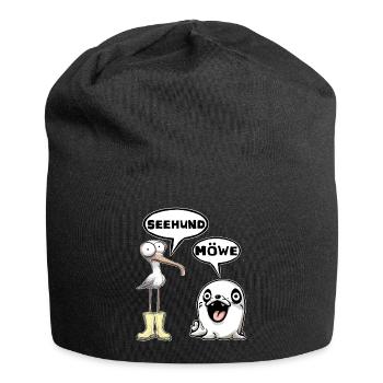 seehund möwe - Jersey-Beanie - Schwarz - Vorne