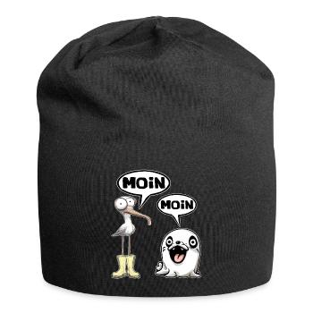 moin moin - Jersey-Beanie - Schwarz - Vorne