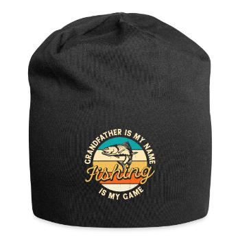 Opa Angeln Angler Fischen - Jersey-Beanie - Schwarz - Vorne
