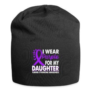 Wear purple for Awareness Month - Jersey Beanie - black - Front