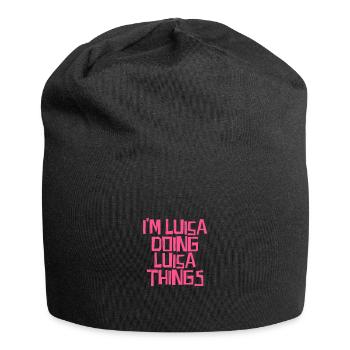 I'm Luisa doing Luisa things - Jersey-Beanie - Schwarz - Vorne