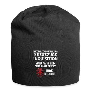 Kreuzzüge Inquisition Kirche wissen wie man feiert - Jersey-Beanie - Schwarz - Vorne