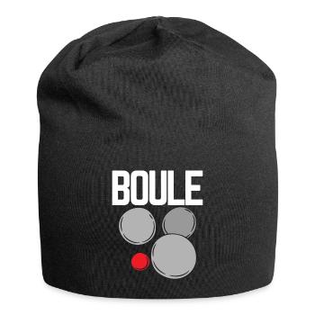 Boule boule boules pour bouler pétanque - Bonnet en jersey - noir - Devant