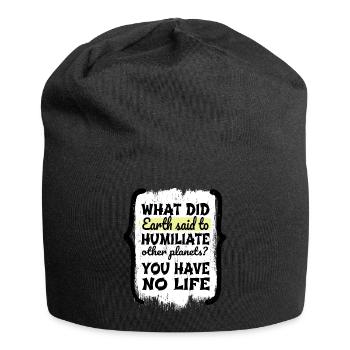 Geek Spaceship Birthday Weightless Telescope Blagues - Bonnet en jersey - noir - Devant