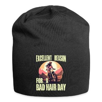 Dirtbike Motocross Woman Girl MX - Jersey Beanie - black - Front