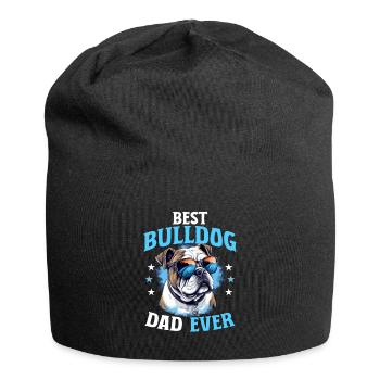 Amateur de bouledogue anglais britannique Le meilleur père bouledogue - Bonnet en jersey - noir - Devant