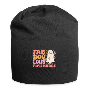 Fab Boo Lous Picu Infirmière Soins intensifs pédiatriques - Bonnet en jersey - noir - Devant