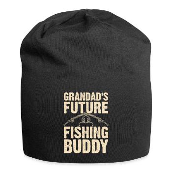 Petit-fils Petite-fille Pêche Grand-père pêcheur - Bonnet en jersey - noir - Devant